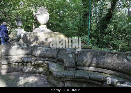 Bomarzo, Italie - 09/30/2017: Le célèbre parc monstre dans la municipalité de Bomarzo en Italie Banque D'Images