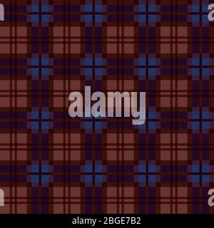 Tartan écossais contraste sans couture principalement dans les tons bruns et violettes, texture pour chemise flanelle, plat, nappes, vêtements, couvertures et autres Illustration de Vecteur