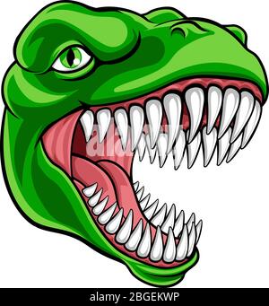 Dinosaure T Rex Raptor ou Cartoon Mascot Illustration de Vecteur