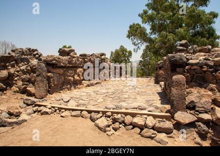 Site archéologique de la ville biblique de Bethsaida, détruit par les Assyriens en 732 mer de Galilée de BCE. Israël. Connu comme le lieu de naissance de trois Banque D'Images