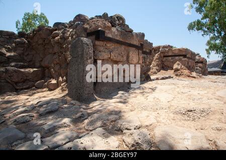 Site archéologique de la ville biblique de Bethsaida, détruit par les Assyriens en 732 mer de Galilée de BCE. Israël. Connu comme le lieu de naissance de trois Banque D'Images