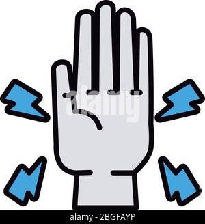 gants en caoutchouc et icône de style de remplissage Illustration de Vecteur