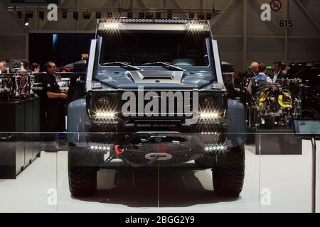 GENÈVE, SUISSE - 6 mars 2019 : exposition Brabus au 88ème salon international de l'automobile de Genève à Palexpo Banque D'Images