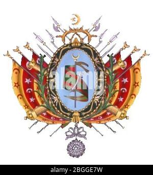 Het grote Rijkswapen van Tunesie als Koninkrijk. Banque D'Images
