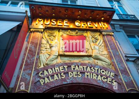 Entrée du Musée Grévin, Paris, France Banque D'Images