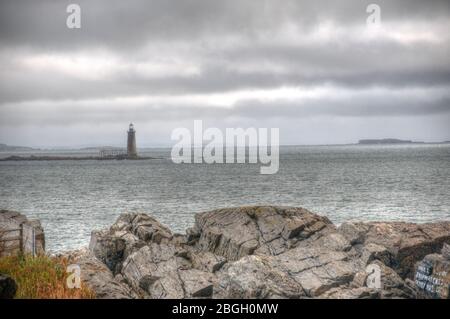 Station de lumière de Ledge de RAM Island Banque D'Images