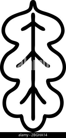 tatouage en style de ligne noire de feuille Illustration de Vecteur