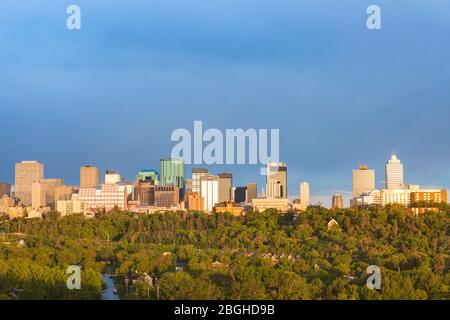 Matin panorama de Edmonton. Edmonton, Alberta, Canada. Banque D'Images