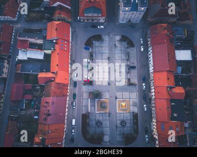 Panorama de Toszek. Toszek, Opole, Pologne. Banque D'Images