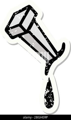 tatouage d'autocollant vieilli dans le style traditionnel de clou de fer Illustration de Vecteur