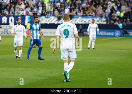 Málaga, Espagne. 15 avril 2018. La Liga Match Málaga C.F. - Real Madrid C.F. Banque D'Images