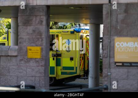 Hôpital général de Cheltenham, pandémie de coronavirus. Banque D'Images