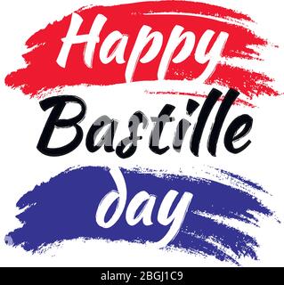 Bannière vectorielle ou affiche pour la Journée nationale française. 14 juillet Happy Bastille jour Illustration de Vecteur