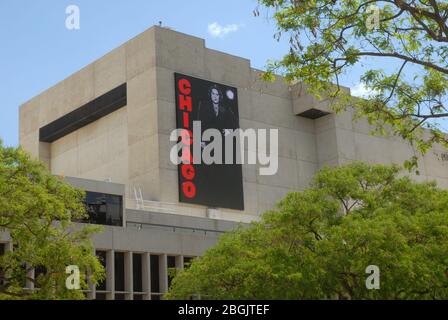 Chicago ad à côté du Queensland Performing Arts Center (QPAC), Brisbane, Queensland, Australie. Banque D'Images