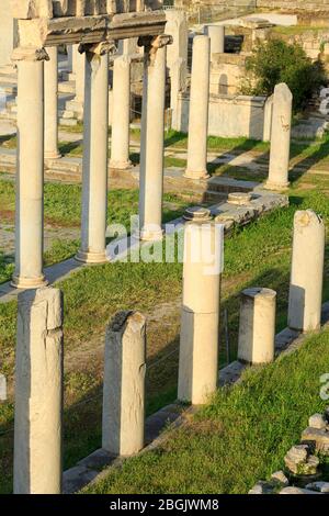 Agora romaine, quartier de Monastiraki, Athènes, Attique, Grèce, Europe Banque D'Images