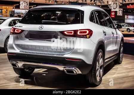 Bruxelles, Belgique, Jan 2020 Mercedes GLA 200, Brussels Motor Show, deuxième génération, H247, suv produit par Mercedes-Benz Banque D'Images