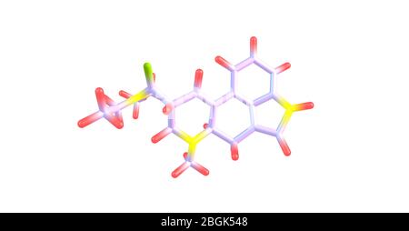 L'acétone est un analgésique opioïde puissant, jusqu'à 8700 fois plus fort que la morphine en poids. Illustration tridimensionnelle. Banque D'Images