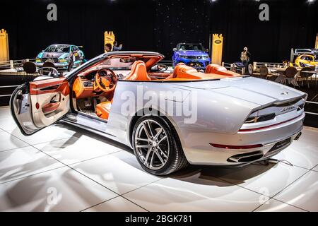 Bruxelles, Belgique, Jan 2020 Carrozzeria Touring Superleggera Scia di persia cabriolet généré par Maserati GranTurismo cabririo, Brussels Motor Show 2020 Banque D'Images