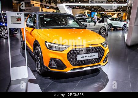 Bruxelles, Belgique, Jan 2020 nouveau Audi   citycarver, Brussels Motor Show, 2ème génération, plate-forme MQB, année modèle 2020, supermini-voiture produite par Audi AG Banque D'Images