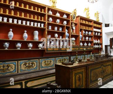 La vieille pharmacie de l'église et du monastère franciscain de Dubrovnik. Banque D'Images