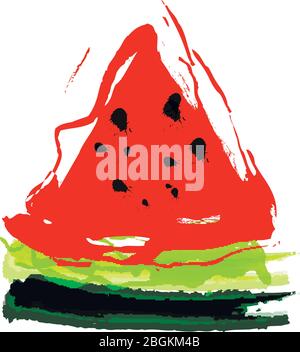 Illustration vectorielle conception de pastèque isolée Illustration de Vecteur