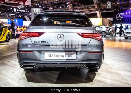 Bruxelles, Belgique, Jan 2020 Mercedes CLA Shooting Brake 180 d, Brussels Motor Show, 2ème génération, X118, voiture de voiture de station produite par Mercedes-Benz Banque D'Images