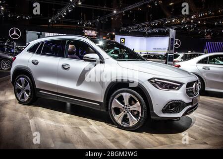 Bruxelles, Belgique, Jan 2020 Mercedes GLA 200, Brussels Motor Show, deuxième génération, H247, suv produit par Mercedes-Benz Banque D'Images