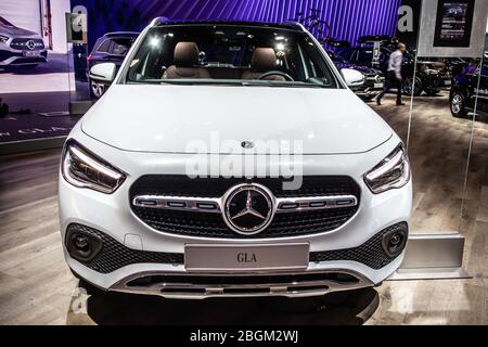 Bruxelles, Belgique, Jan 2020 Mercedes GLA 200, Brussels Motor Show, deuxième génération, H247, suv produit par Mercedes-Benz Banque D'Images