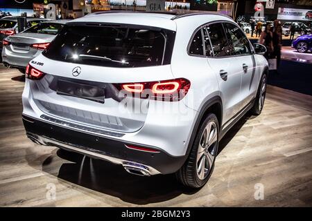 Bruxelles, Belgique, Jan 2020 Mercedes GLA 200, Brussels Motor Show, deuxième génération, H247, suv produit par Mercedes-Benz Banque D'Images