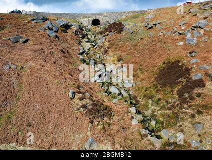 Pont Burbage, Ringinglow Rd, Hope Valley, 1 BR, parc national de Peak district, Derbyshire, Angleterre, Royaume-Uni Banque D'Images