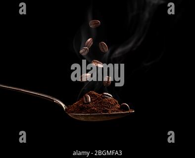 Café torréfié à la vapeur Banque D'Images