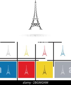 L'icône Tour Eiffel à Paris ou le panneau Tour Eiffel à Paris. Pictogramme de la Tour Eiffel Vector ou symbole de la Tour Eiffel Paris Illustration de Vecteur