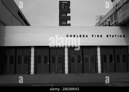 Station-service Chelsea, King’s Road, Londres, Royaume-Uni Banque D'Images