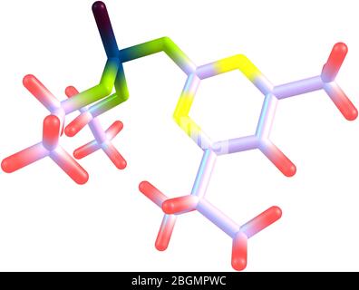 Le diazinon est un liquide brun incolore à brun foncé, est un ester d'acide thiophosphorique développé en 1952. illustration ed Banque D'Images