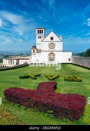 Assise, province de Pérouse, Ombrie, Italie. Basilique San Francesco Banque D'Images