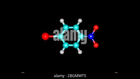 Le 4-iodo-1-nitrobenzène est une matière première importante et un intermédiaire utilisé dans la synthèse organique, les produits pharmaceutiques agrochimiques et les champs de teinture. i tridimensionnel Banque D'Images