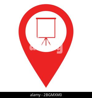 Tableau de conférence et broche d'emplacement Banque D'Images