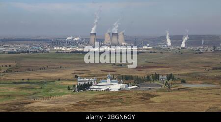 Vue aérienne d'une zone industrielle Banque D'Images