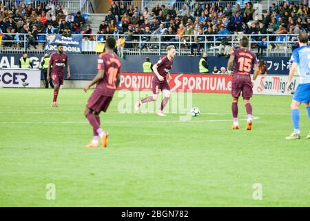 Málaga, Espagne. 18 mars 2018. La Liga Match Málaga C.F. - FC Barcelone Banque D'Images