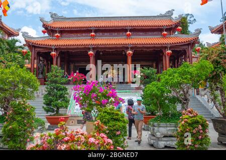 Nha Trang, Vietnam - 20 mars 2019 : Pagode de fils longs, Vietnam Banque D'Images