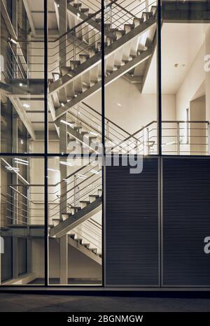 Nouvel escalier de la place Fetter, Holborn, Londres. Banque D'Images