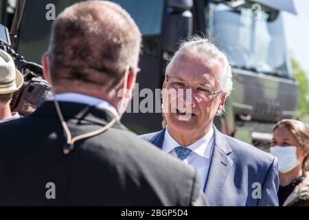 22 avril 2020, Neubiberg Bei Muenchen, Bavière, Allemagne: JOACHIM HERRMANN, ministre de l'intérieur de la Bavière. Banque D'Images