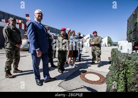 22 avril 2020, Neubiberg Bei Muenchen, Bavière, Allemagne: JOACHIM HERRMANN, ministre de l'intérieur de la Bavière. Banque D'Images