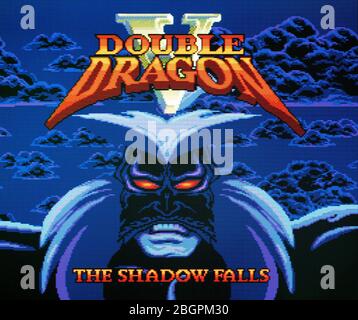 Double Dragon V 5 The Shadow Falls - Sega Genesis Mega Drive - usage éditorial seulement Banque D'Images