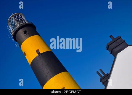 Irlande, County Down, Killough, phare de St John's point. Banque D'Images