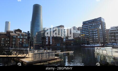 Quai intérieur Millwall, île de chiens Banque D'Images