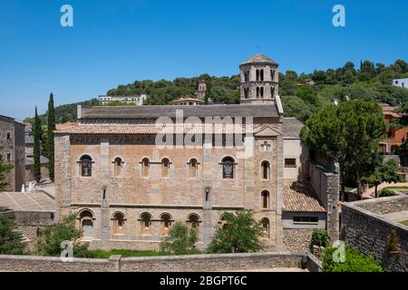 Musée archéologique du Monestir de Sant Pere Galligants monastère bénédictin de Gérone, Catalogne, Espagne, Europe Banque D'Images