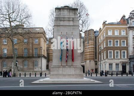 Portland Stone War Memorial The Cenotaph, Whitehall, Westminster, Londres SW1A par Edwin Lutyens Banque D'Images