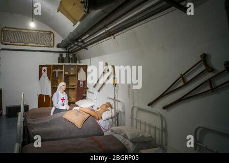 Hôpital souterrain allemand de la seconde Guerre mondiale - Jersey War Tunnels - Hohlgangsanlage 8 à Jersey, Channel Isles Banque D'Images