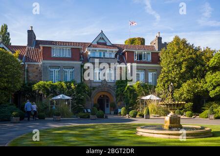 Le Longueville Manor Hotel, l'un des hôtels de luxe les plus populaires de Jersey, St Helier, Channel Isles Banque D'Images